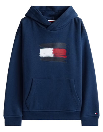 SUDADERA CON CAPUCHA NIÑO TOMMY HILFIGER LOGO BANDERA