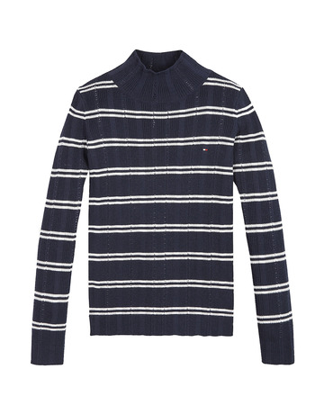 Añadir a la cesta JERSEY A RAYAS NIÑA TOMMY HILFIGER PUNTO CALADO JERSEY A RAYAS NIÑA TOMMY HILFIGER PUNTO CALADO