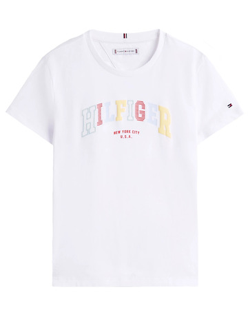 CAMISETA NIÑA TOMMY HILFIGER LOGO TEXTURIZADO FIT REGULAR