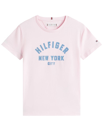 CAMISETA NIÑA TOMMY HILFIGER LOGO NYC CON PURPURINA