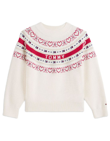 JERSEY NIÑA  TOMMY HILFIGER INTARSIA SWEATER