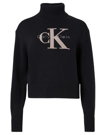 JERSEY MUJER CALVIN KLEIN DE CHENILLA CON CUELLO VUELTO
