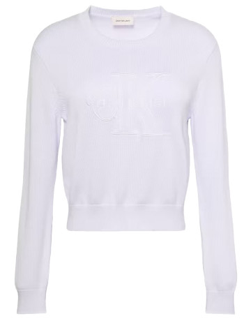 JERSEY MUJER  CALVIN KLEIN W LOGO OUTLINE LS TOP