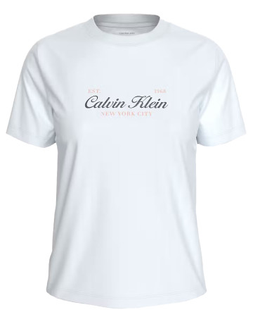 CAMISETA MUJER  CALVIN KLEIN W SS CLASSIC SCRIPT TWO TONE T
