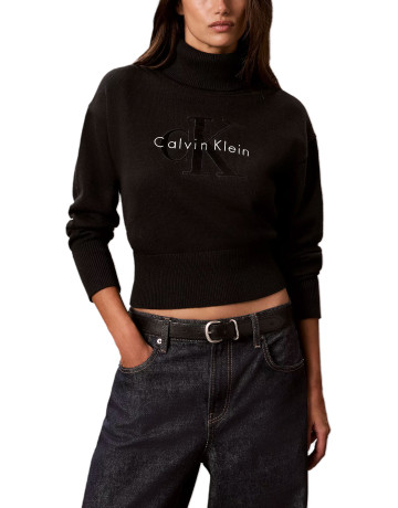 MUJER W LS LOGO TNECK PULLOVER UB1