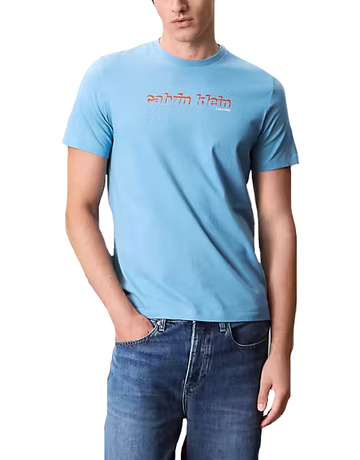 CAMISETA HOMBRE  CALVIN KLEIN M SS 30S EU CALVIN LINE 3D GRA