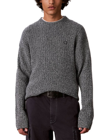 JERSEY HOMBRE  CALVIN KLEIN M VERTICAL RIB CTTN CREWNK SWT