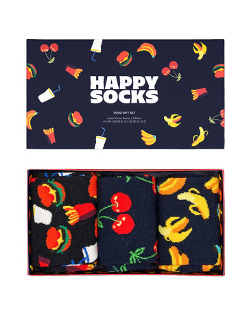  HAPPY 3-PACK FOOD SOCKS GIFT SET