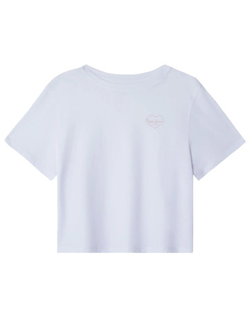 CAMISETA NIÑA PEPE JEANS LOGO CORAZON FIT HOLGADO