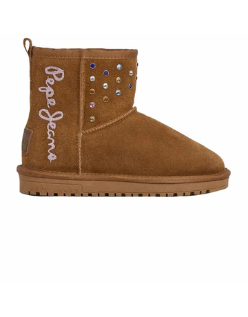 BOTA DE ANTE NIÑA PEPE JEANS CON LOGO ESTAMPADO