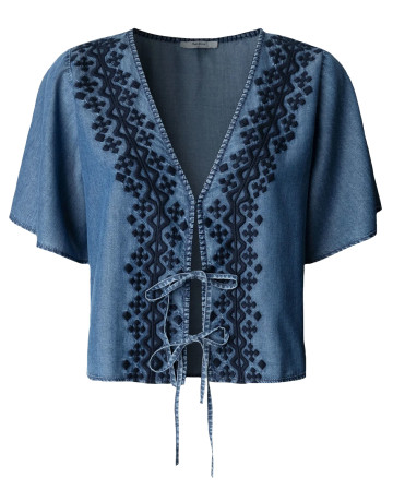 BLUSA FLUIDA MUJER PEPE JEANS CON DETALLES BORDADOS