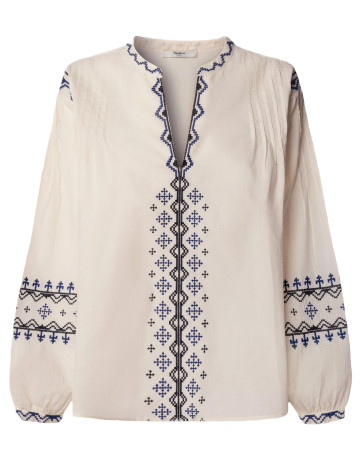 BLUSA MUJER PEPE JEANS CON DETALLES BORDADOS