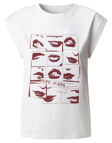 CAMISETA MUJER PEPE JEANS GRÁFICO ESTAMPADO