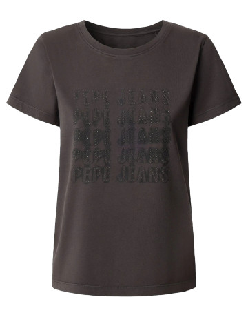 CAMISETA MUJER PEPE JEANS LOGO STRASS