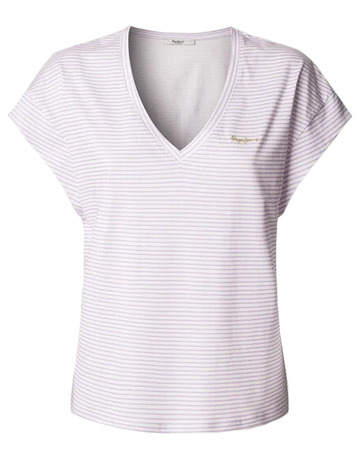 CAMISETA DE RAYAS MUJER PEPE JEANS CUELLO PICO