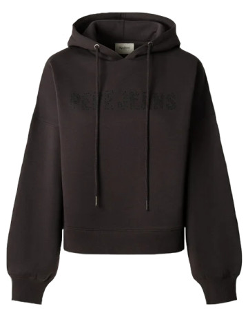 SUDADERA CAPUCHA MUJER PEPE JEANS LOGO STRASS