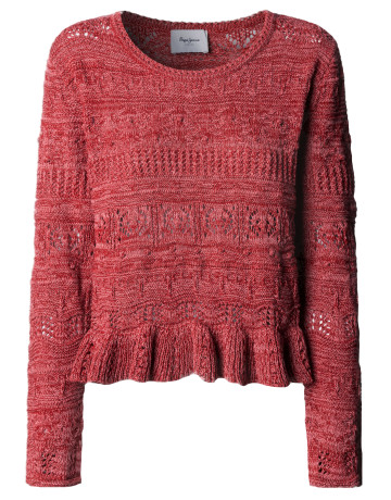 JERSEY MOULINÉ MUJER PEPE JEANS CUELLO REDONDO