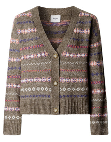 CÁRDIGAN PUNTO MUJER PEPE JEANS CUELLO PICO