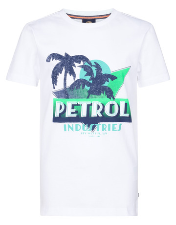 CAMISETA NIÑO PETROL INDUSTRIES ESTAMPADO PALMERAS