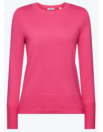 JERSEY DE ALGODÓN CON CUELLO REDONDO MUJER ESPRIT