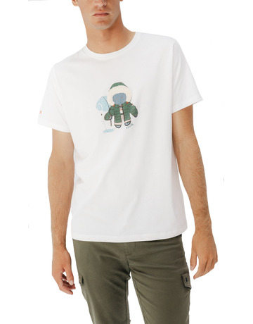 CAMISETA HOMBRE  EL PULPO CAMISETA ELPULPO ESQUIMAL BLAN