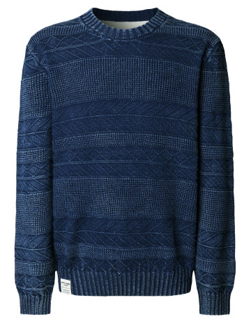 JERSEY PUNTO CUELLO REDONDO HOMBRE PEPE JEANS EFECTO DESGASTADO