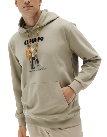 HOMBRE SUDADERA CAPUCHA EXPLORING NEW VERDE