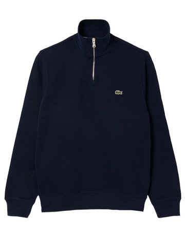 SUDADERA HOMBRE LACOSTE DE INTERLOCK CON CUELLO ALTO Y CREMALLERA