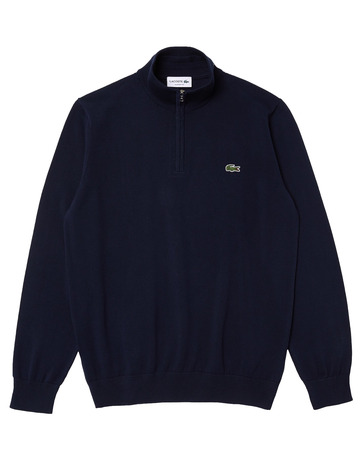 JERSEY CON CREMALLERA HOMBRE LACOSTE EN ALGODÓN ECOLÓGICO