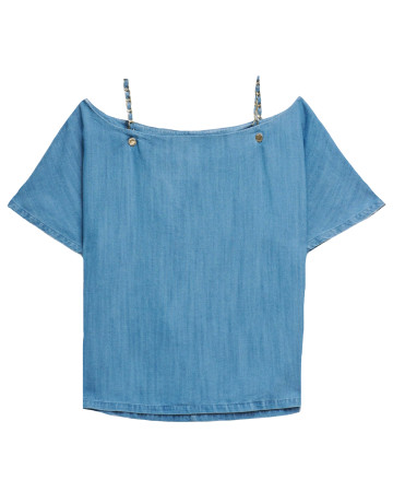BLUSA MUJER SALSA JEANS EN LIGHTDENIM