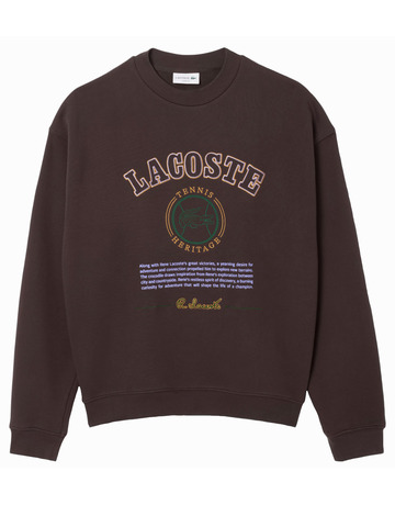 SUDADERA HOMBRE LACOSTE CON BORDADO HERITAGE
