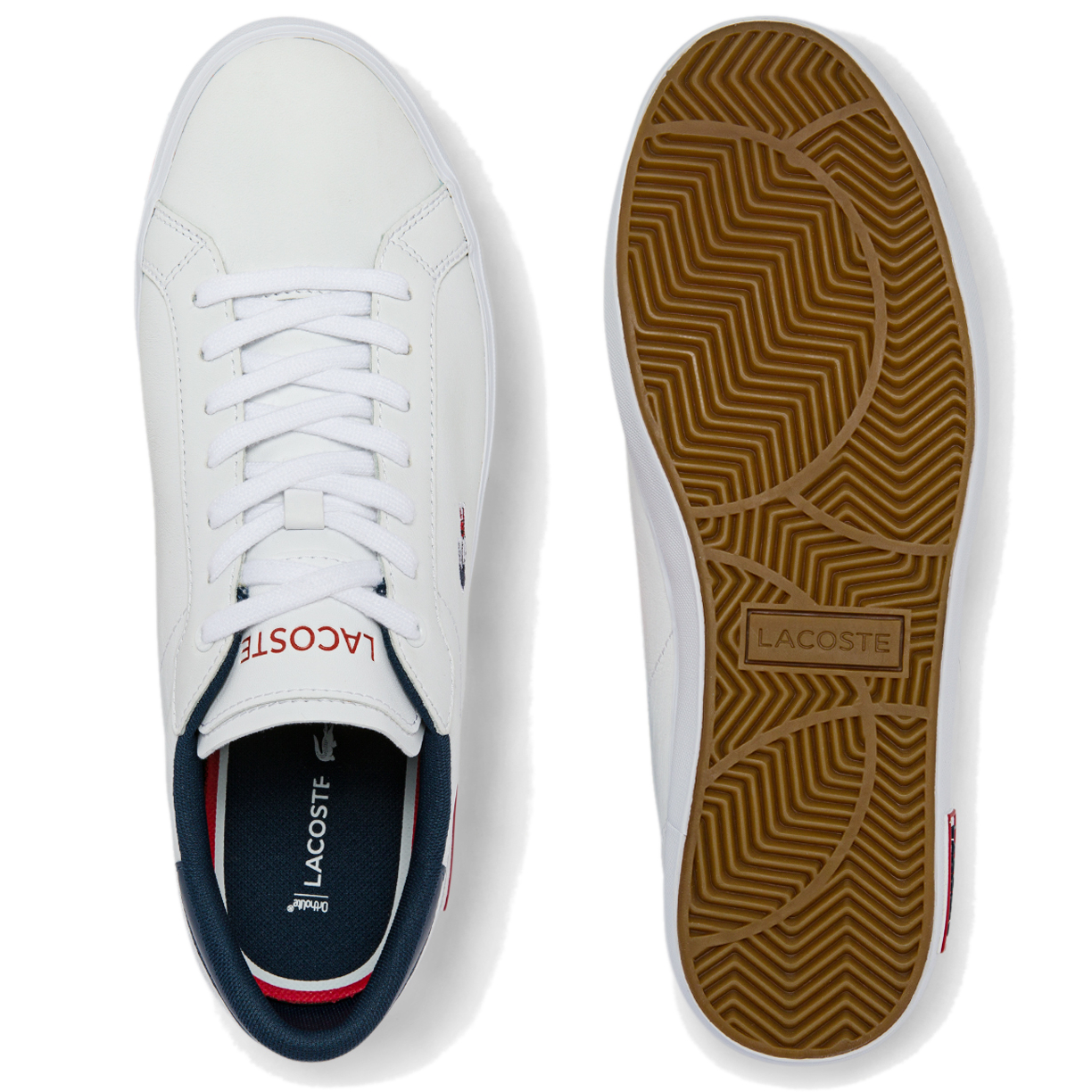 Zapatillas hombre Powercourt en piel tricolor, Lacoste