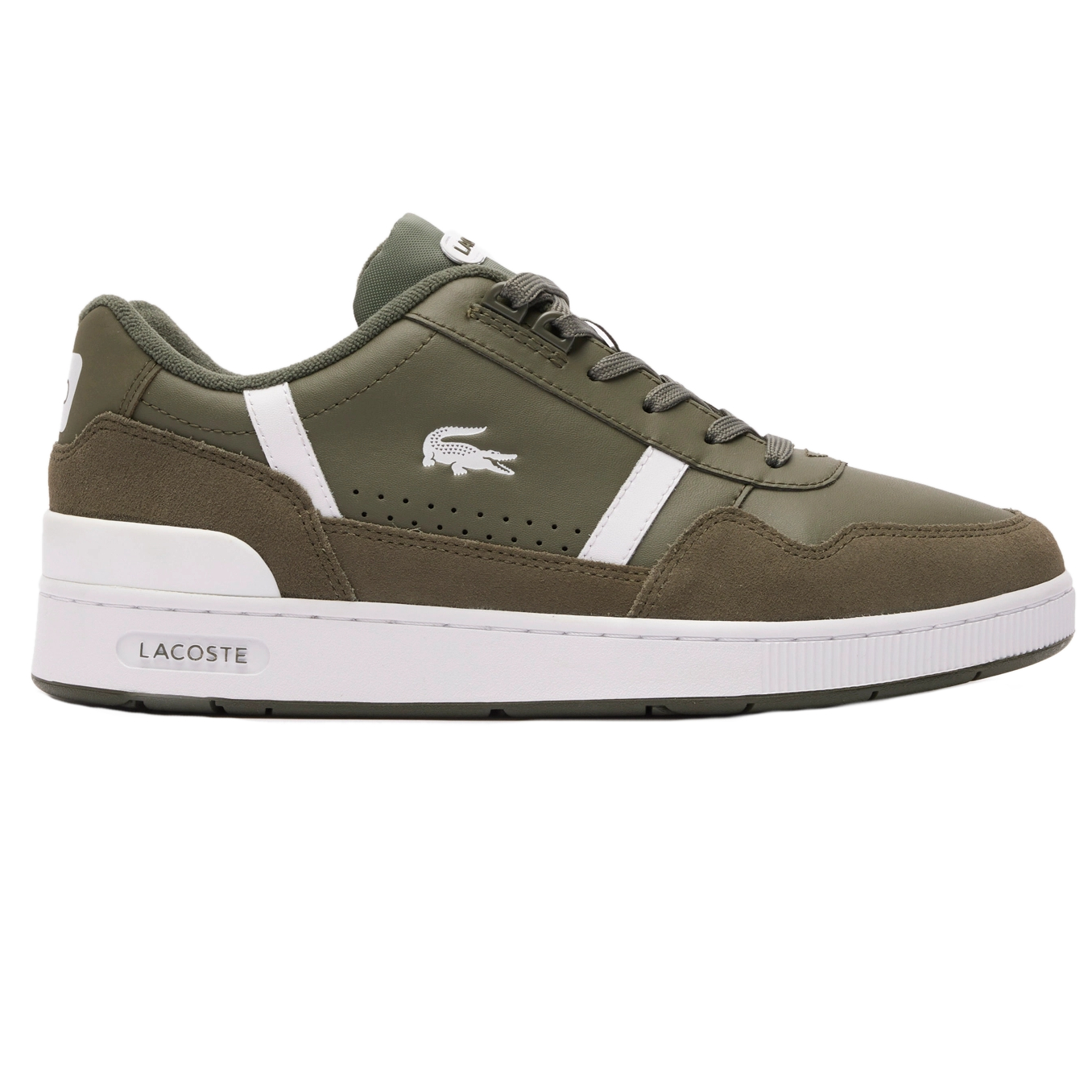 ZAPATILLA BICOLOR EN PIEL HOMBRE LACOSTE T-CLIP - Korner