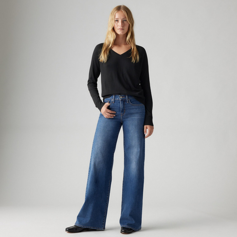 VAQUERO MUJER  LEVI'S 318 SHAPING WIDE LEG CLEVER GI