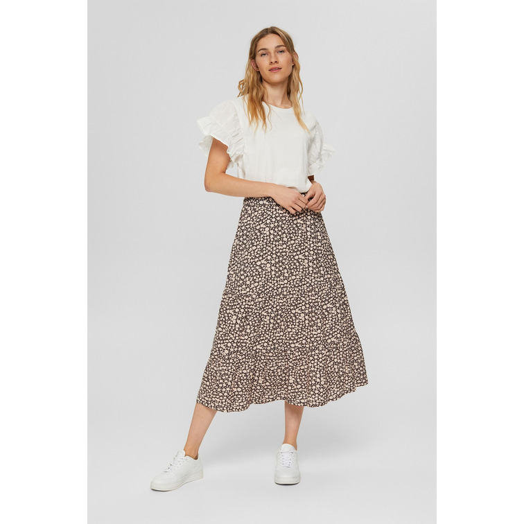 FALDA MIDI ESTAMPADA MUJER ESPRIT