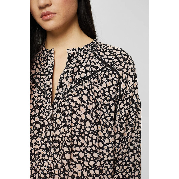 BLUSA ESTAMPADA EN CREPÉ MUJER ESPRIT