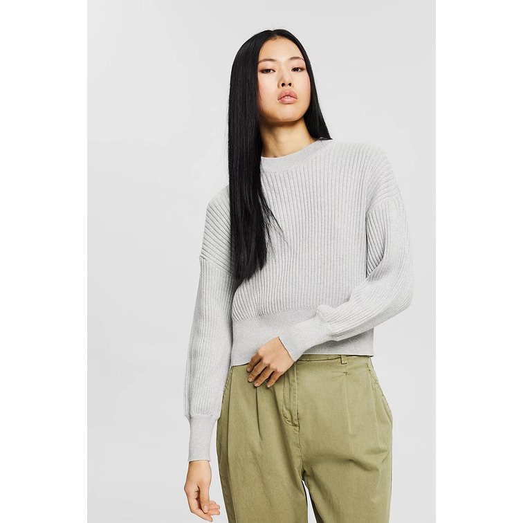 JERSEY CON TEXTURA DE CANALÉ MUJER ESPRIT