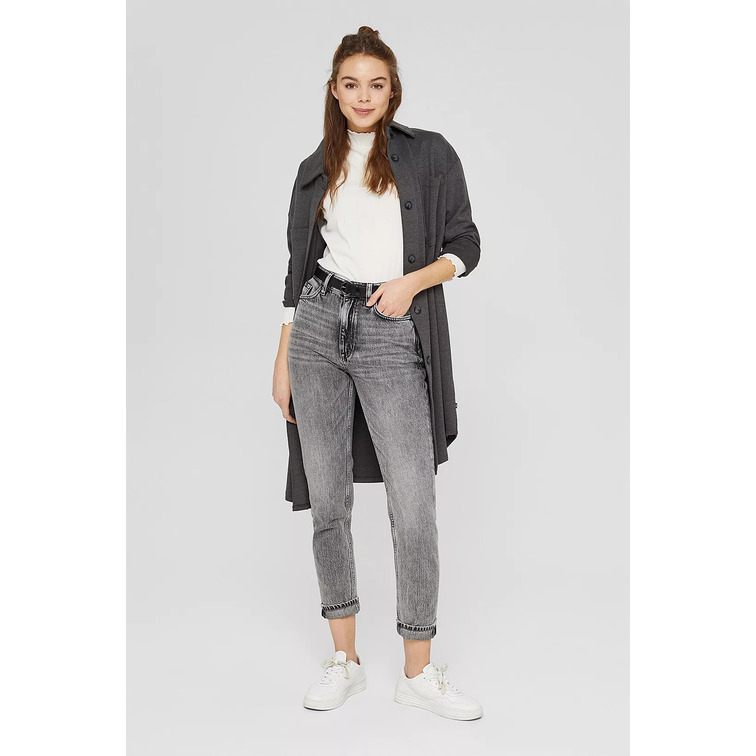 CAMISETA CON BORDES CON RIBETE ONDULADOS MUJER ESPRIT