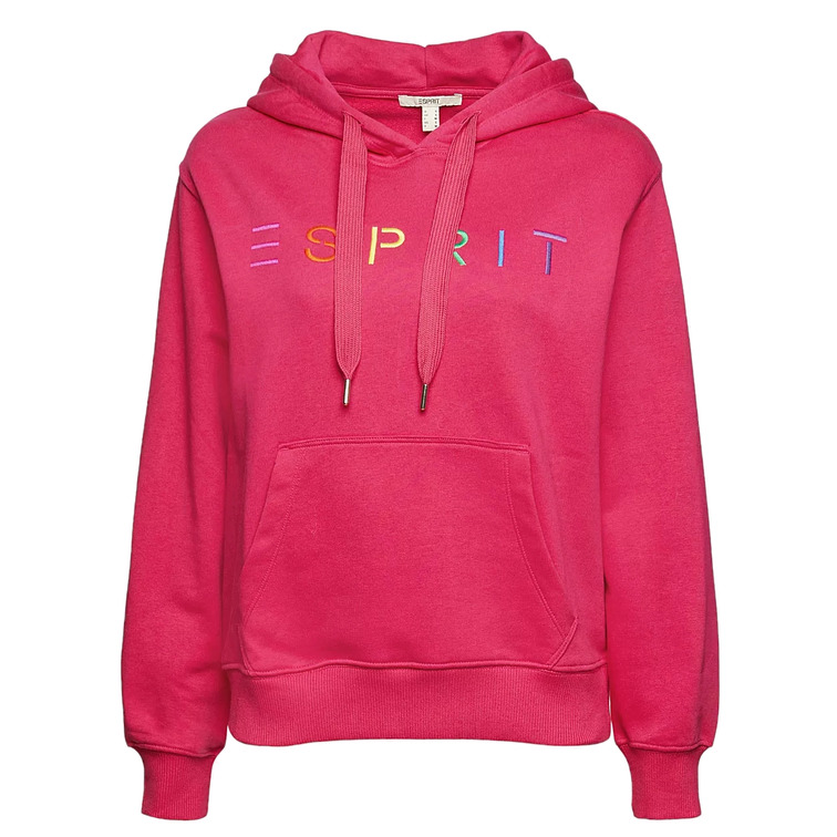 SUDADERA CON CAPUCHA Y LOGO BORDADO MUJER ESPRIT