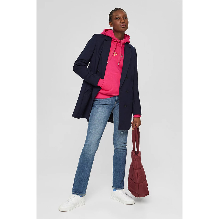 SUDADERA CON CAPUCHA Y LOGO BORDADO MUJER ESPRIT