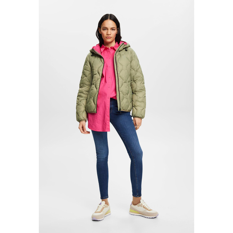 CAZADORA ACOLCHADA CON CAPUCHA MUJER ESPRIT