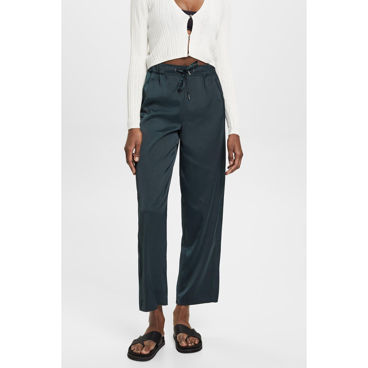 PANTALÓN DE SATÉN DE PERNERA ANCHA MUJER ESPRIT