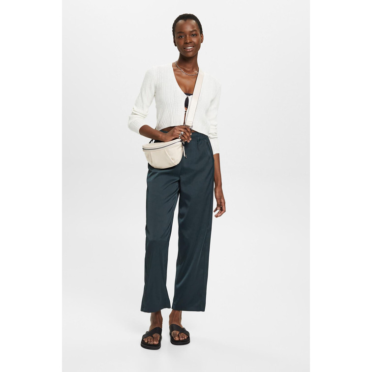 PANTALÓN DE SATÉN DE PERNERA ANCHA MUJER ESPRIT