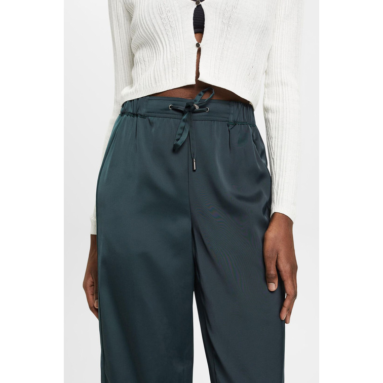 PANTALÓN DE SATÉN DE PERNERA ANCHA MUJER ESPRIT