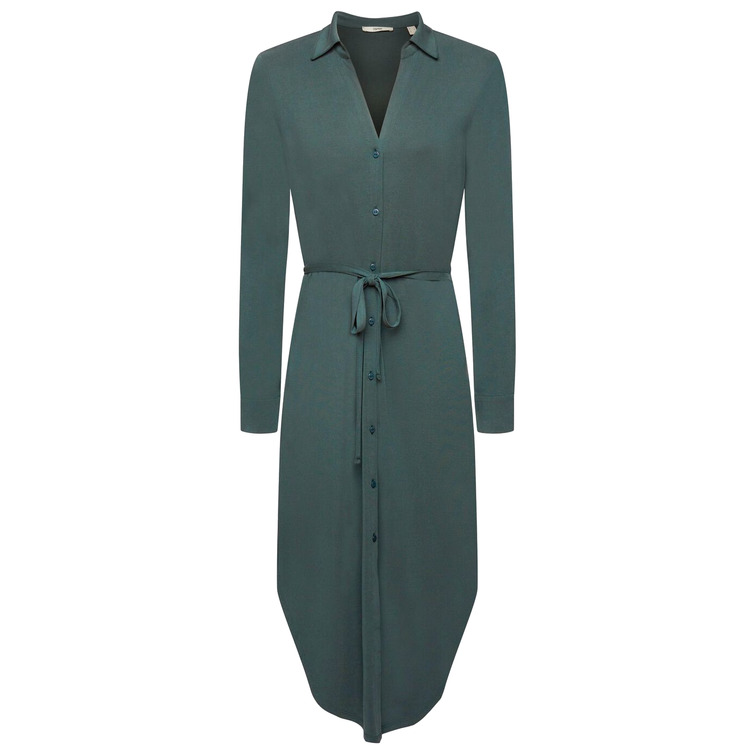 VESTIDO CAMISERO EN TEJIDO JERSEY MUJER ESPRIT