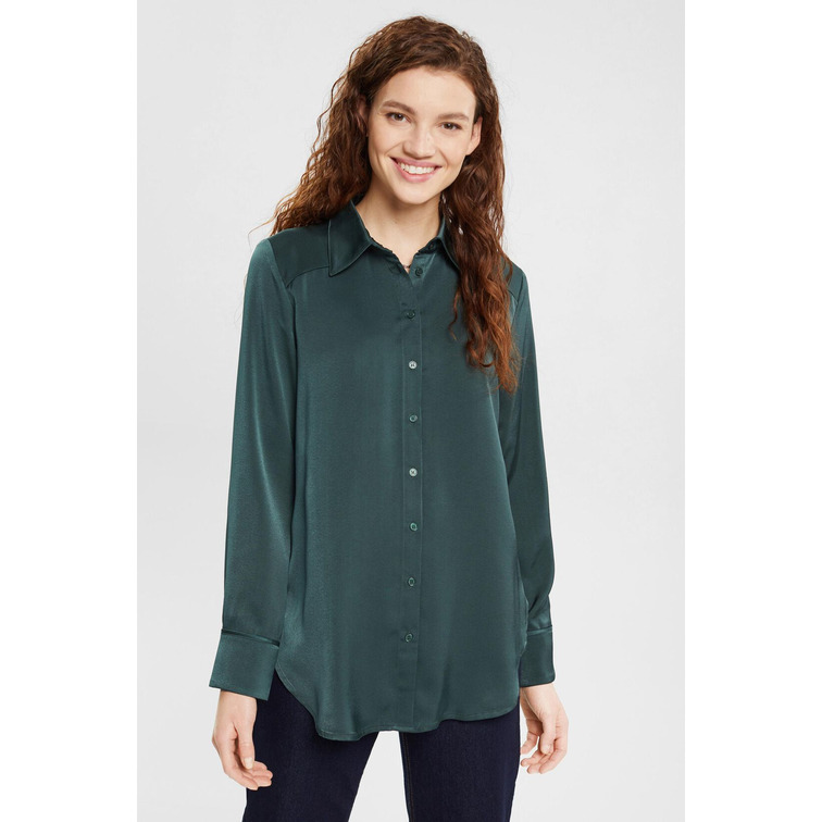 BLUSA CON ACABADO SATINADO MUJER ESPRIT