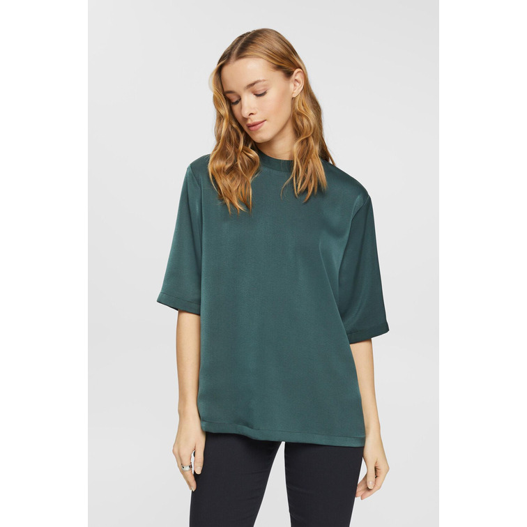 BLUSA CON ACABADO SATINADO MUJER ESPRIT