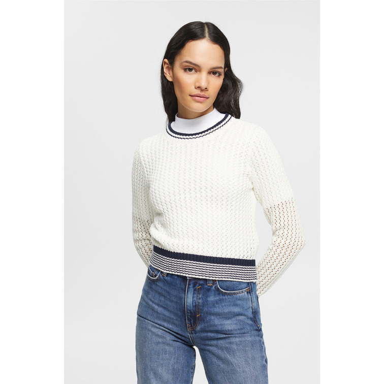 JERSEY CON TEXTURA EN ALGODÓN ECOLÓGICO MUJER ESPRIT