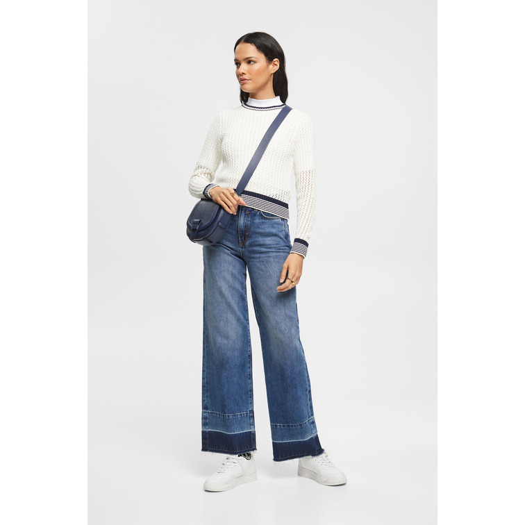 JERSEY CON TEXTURA EN ALGODÓN ECOLÓGICO MUJER ESPRIT