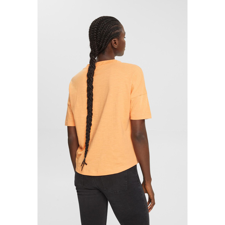 CAMISETA DE ALGODÓN CON ESTAMPADO GEOMÉTRICO MUJER ESPRIT